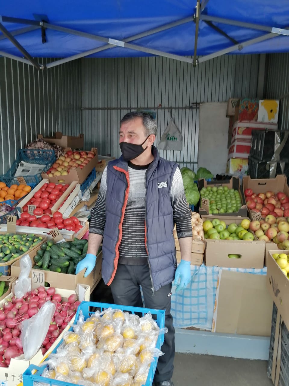 Проверка соблюдения масочного режима на рынках города Батайска