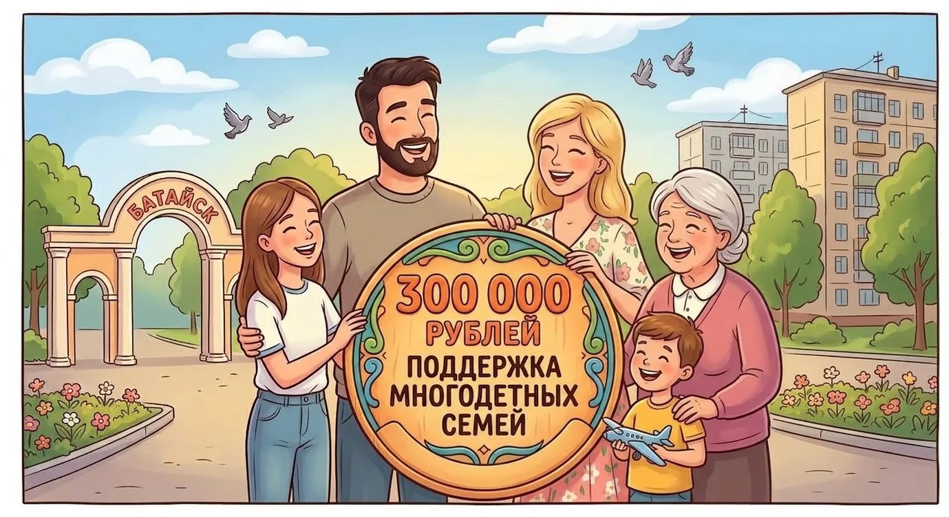 300 тысяч рублей — на поддержку многодетных семей